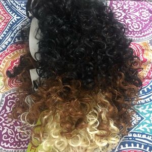 Tricolored Curly Wig